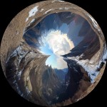 Foto a 360° scattata sui monti sopra Valcolla (Svizzera)